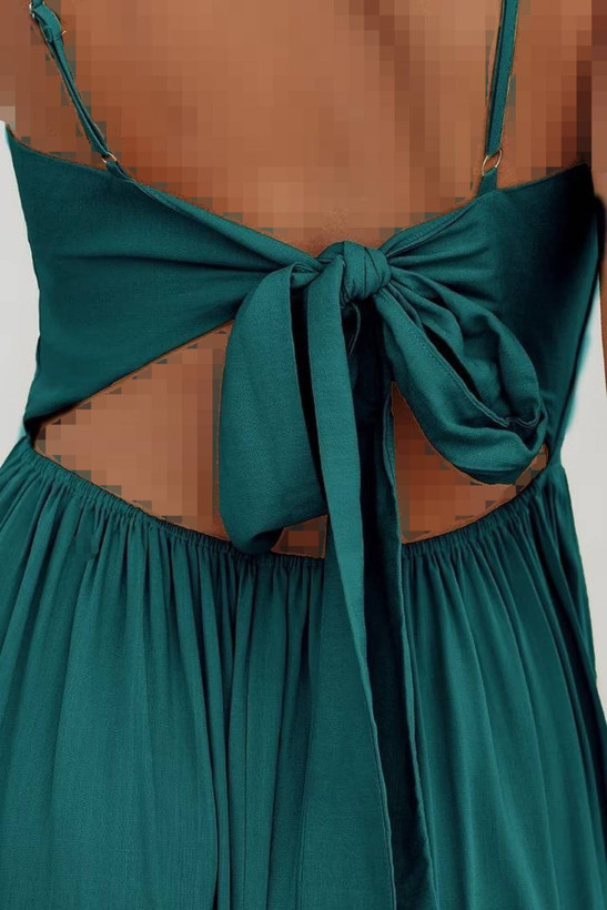 ساحلی نخی زنانه پشت گره رنگ سبز سایز S اورجینال برند کپشی