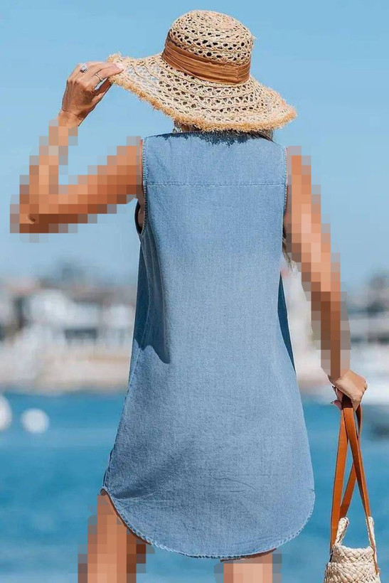 پیراهن جین زنانه سایز M اورجینال برند کپشی