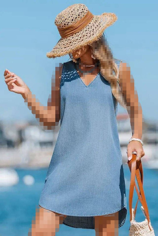پیراهن جین زنانه سایز M اورجینال برند کپشی